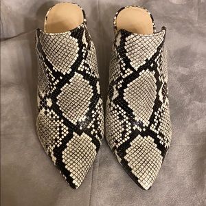 Aldo snake print heel mule slide on 6